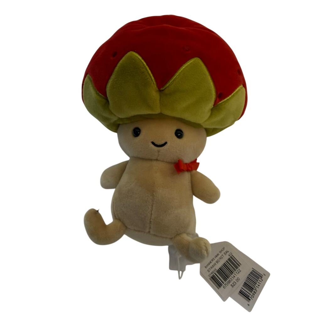 Jellycat Straw Beret Sal Strawberry Plush NWT - Picture 6 of 8